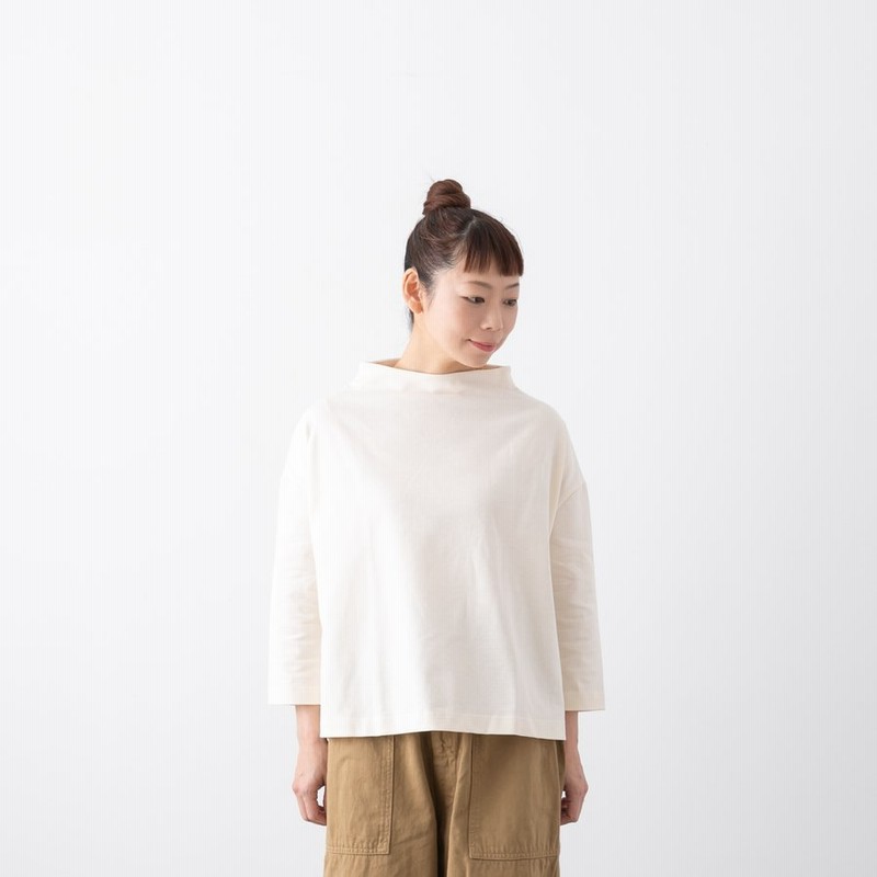 ナル ボトルネック カットソー 七分袖 ジャージー ワイドプルオーバー デラヴェ Naru レディース トップス コットン 綿 オフタートル 6305 メール便ok 通販 Lineポイント最大0 5 Get Lineショッピング