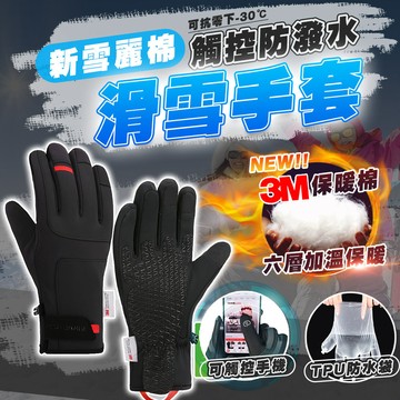 【蝦皮隔日配】滑雪手套 3M新雪麗棉 保暖 觸控 TPU防潑水 滑雪 騎車 防風 戶外 冬季 騎行 D0304030