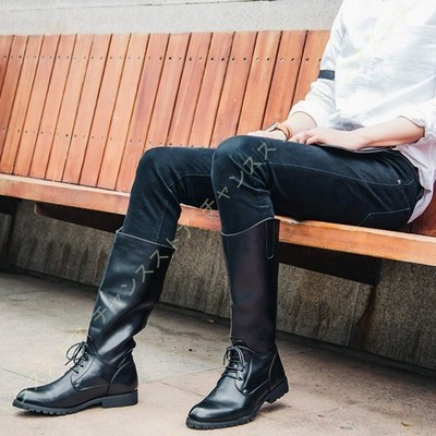 カジュアル エンジニア ライダース シンプル メンズ ブーツ ロングブーツ 高筒 ジョッキーブーツ 乗馬ブーツ ライダーブーツ 長靴 秋冬 ブラック 小さいサイズ 通販 Lineポイント最大get Lineショッピング
