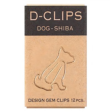 日本 MIDORI 柴犬 造型迴紋針 (12個/盒) 文件整理 可愛造型  1盒