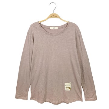 【Hana Mokuba】花木馬日系女裝竹節棉簡約休閒大圓領T恤