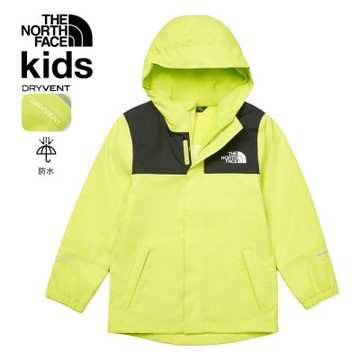 【The North Face 官方旗艦】北面兒童黃色DRYVENT防水衝鋒衣｜8A48RIQ 外套