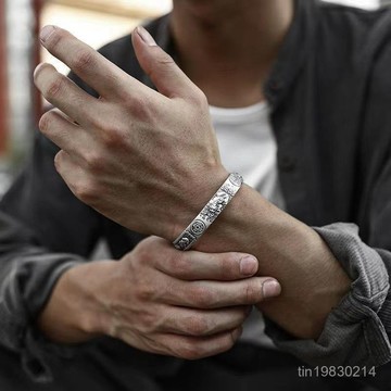 香港正品🔥限時下殺🔥 招財手鐲 手鐲 手環 男生手鐲 男手鐲 手鐲男 男生手環 開口手鐲 男手環 貔貅手鐲 純銀手鐲