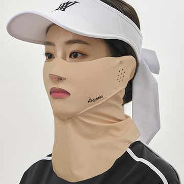 Napang 護耳頸掛式開口抗UV防紫外線運動面罩  S  1個  深膚色