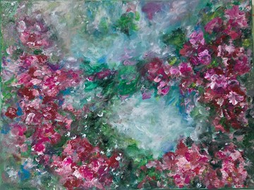 【花語心境】壓克力畫/療癒藝術畫/原創手繪/無框畫/掛畫/僅1件/