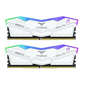 【加購主機板優惠】TEAM 十銓 T-Force DELTA 炫光 DDR5 5600/6600 雙通道32GB(16GB*2) 白色 CL32/CL34