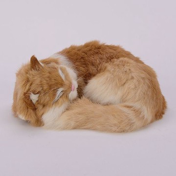 統編發票/免運 萬嘉仿真貓咪擺件創意家居擺設動物毛絨玩具送女友生日禮物包郵 貓咪玩偶 貓咪公仔 貓咪擺件 貓咪娃娃 貓貓