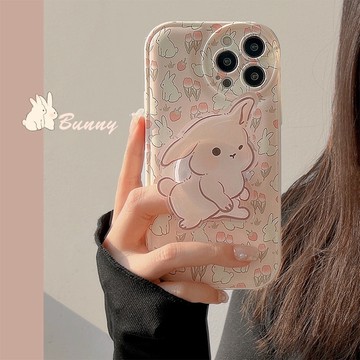 隔日到貨 風碎花兔 ins 適用iPhone 12 13 14 15 pro max 手機殼 XS XR 1D552