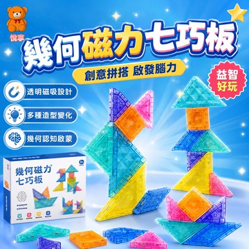 🌞台灣出貨🌞磁鐵七巧板 磁性七巧板 磁力七巧板 磁力積木 七巧板 磁性積木 七巧板積木 七巧板拼圖 拼圖玩具