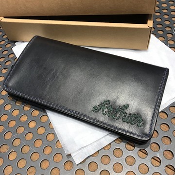 純手工客制皮革長夾附拉鍊零錢包(免費印字，繡字）