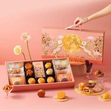 【金格食品】中秋采吟月禮盒B款(菠蘿蛋黃酥/廣式月餅/蛋白脆果/中秋禮盒)