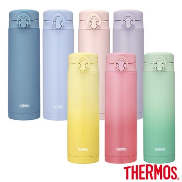 【THERMOS膳魔師】 買1送1_不鏽鋼彈蓋真空保溫杯500ml+500ml(JNF-502+JNF-501)(組合)