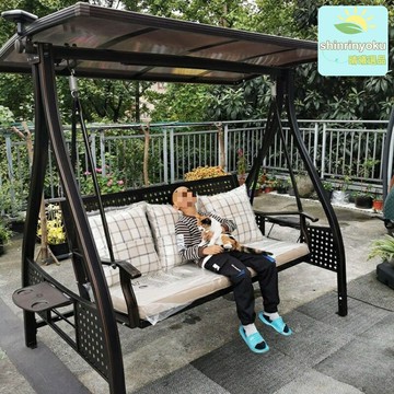 【雙人承重】吊籃椅 鞦韆吊椅 陽臺吊椅 庭院吊椅 室內吊椅 兒童吊椅 鐵藝框架 防水坐墊 家用休閒 戶外陽臺庭院