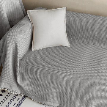 Hoom禾暮生活 法式編織沙發布 桌布 材質滌綸產地中國  180 x 230cm  芝麻牛奶  1個