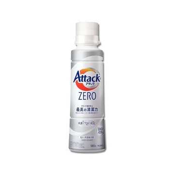 KAO 日本Attack ZERO極淨超濃縮洗衣精580g/罐-直立式洗衣機專用(白)