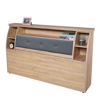 Homelike 喜家居雙人5尺收納床頭箱(梧桐色)(2284)