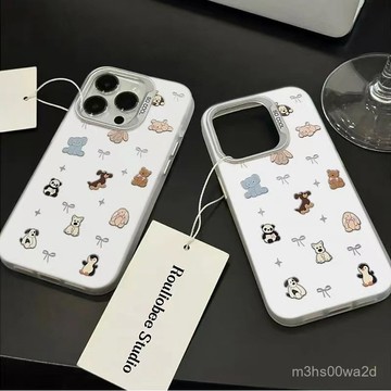 動物蝴蝶結 防摔 適用蘋果iPhonexs 78p i11 i12 13 14 15 16promax手機殼