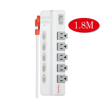 3C精選 限量現貨【史代新文具】群加 Powersync 6開5插防雷擊抗搖擺旋轉延長線