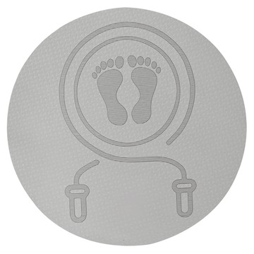 德利生活 靜音降噪跳繩墊 圓形 60 x 60 x 1cm 灰色 瑜珈墊  1個