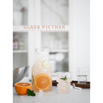 北歐耐熱高溫玻璃防爆冷水壺大容量水果花茶壺果汁涼水杯杯子家用