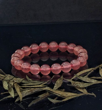 金星紅草莓晶 10mm 水晶手鍊  ( HKA9184 )