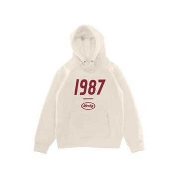 克萊因藍衛衣男女1987連帽衛衣韓國金珉奎加絨美式連帽加厚外套