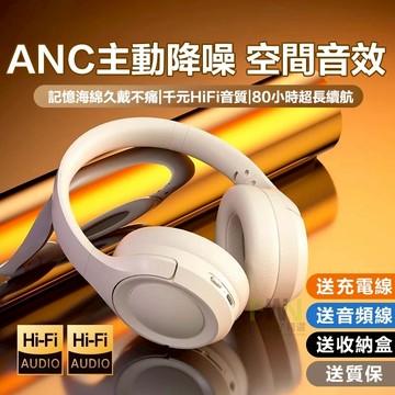 隔日到店 無線藍芽耳機 頭戴式耳機 全罩耳機 ANC主動降噪 超長續航 折疊耳機 無感延遲 競技耳機 適用蘋果安卓三星