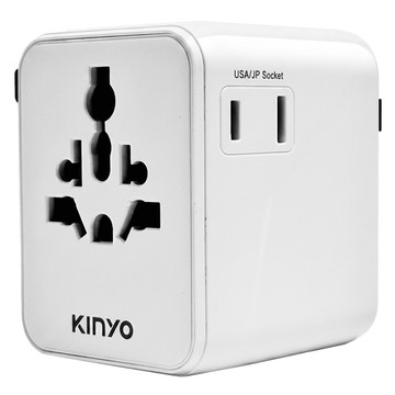 Kinyo 20W 多合1雙插座萬國轉接頭 MPP3520W  1個  白色