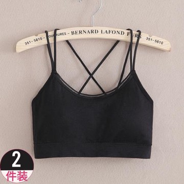 美背吊帶背心性感小抹胸女短款后背交叉文胸式抹胸學生內衣打底夏