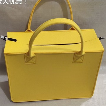 9號倉庫 手提麻佈包 手提袋 加厚新款毛氈手提包手拎外出大容量購物收納袋拉鏈承重耐用毛氈包 帆佈袋 補習袋