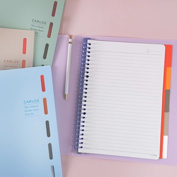 Chuyu B5/18K 26孔PP筆記/附10張橫線內頁/活頁筆記本/活頁本