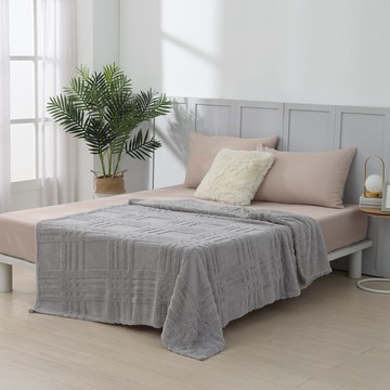 Ishur 伊舒爾 法蘭絨莫蘭絨  淺灰色  200 x 150cm  1條