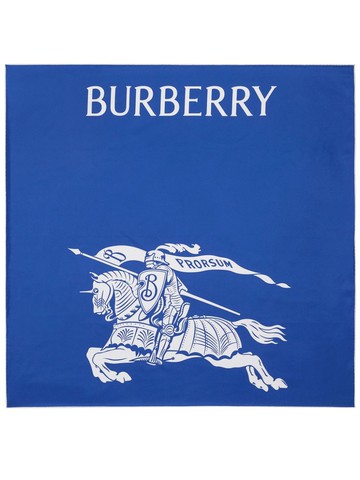 Burberry - Equestrian Knight silk scarf - unisex - Silk - One Size - Blue
