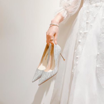 秀禾服婚紗結婚新娘伴娘敬酒鞋設計感禮服宴會日常職業細高跟鞋女