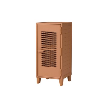 【日本天馬】Fits 網格款可層疊置物收納櫃(附洞洞板)-DIY-多色可選磚紅