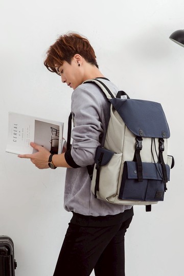 香港 休閒運動 大索口 後背包 Predator - 灰色配深藍色