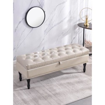 歐式沙發凳鞋店換鞋凳多功能門口收納凳子試衣間儲物凳腳踏長方形