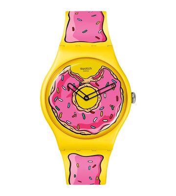 SWATCH SIMPSONS系列 SO29Z134 甜蜜秒數 (Seconds of Sweetness)荷馬甜甜圈手錶