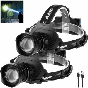 Led Rechargeable Headlamp 100000 Lumens Head Lamps Outdoor Led Rechargeable Bright Headlamps for Adults with Modes  Ipx7