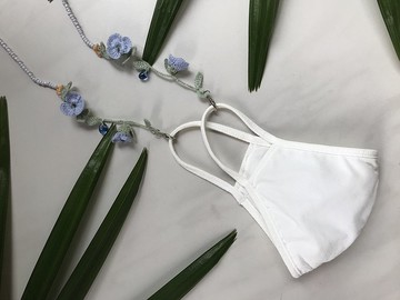 禮物 口罩鍊、眼鏡鍊兩用LittleBean crochet FOGGY