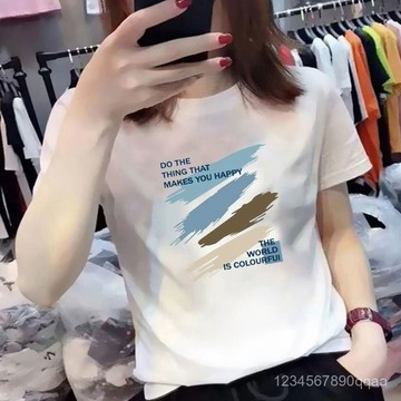 女裝 大尺碼上衣 大碼短袖 T恤 短袖 大尺碼上衣 圓領T恤 女上衣  寬鬆上衣夏季上衣 韓係上衣 大碼上衣