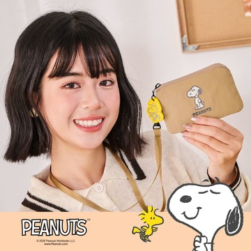 【SNOOPY】史努比-漫遊Chill-票卡零錢包-奶茶色 SP00J09BG