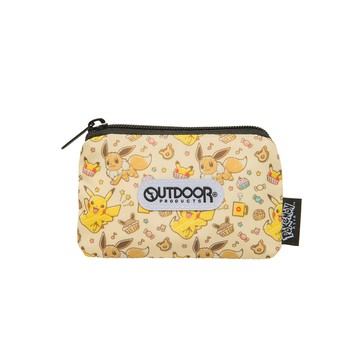 【OUTDOOR】Pokemon聯名款手繪風票卡零錢包-奶茶色 ODGO21B12BE