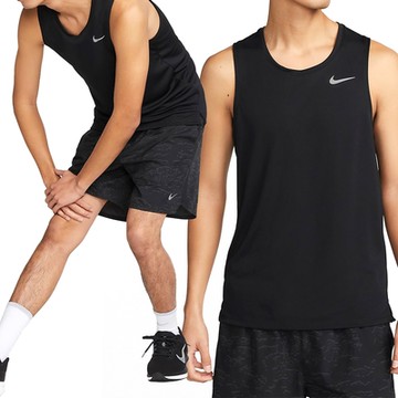 Nike AS M NK DF MILER Tank 男款 黑色 運動 跑步 休閒 上衣 背心 DV9322-010