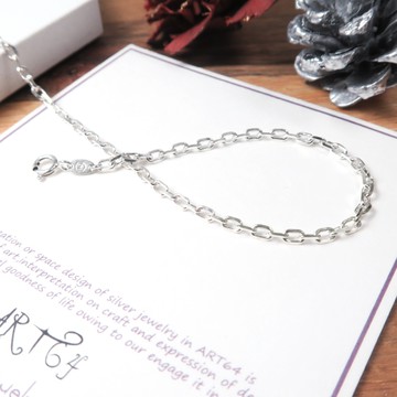 ART64 純銀 經典方形稜角鍊(2.8mm寬) 28吋 搭配鍊 925純銀項鍊 銀鍊子 女生項鍊 男生項鍊