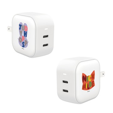 【正版授權】Disney動物方城市-茱蒂與尼克的大頭款GaN 45W Type-C雙孔充電頭