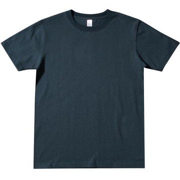 暗青藍 250g重磅美棉二本針加固純色圓領短袖t恤全棉男女款體恤夏