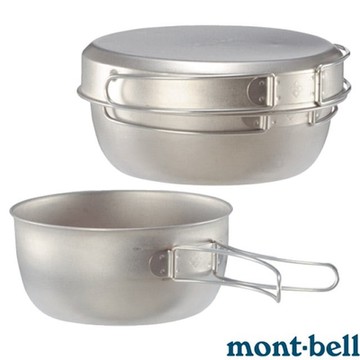 【mont-bell 日本】1-2人鈦鍋組(750+550+400ml).湯鍋.餐碗.餐盤.餐具.炊具_1124512