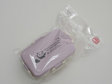 【100 Life Japan Can Do】(H)貓熊印花單層便當盒600ml(1入)