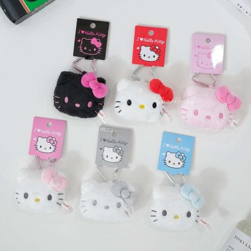 【Sharkhead】現貨 日本代購 Hello Kitty 大頭 黑粉 白紅 蝴蝶結 凱蒂貓 娃娃 愛心扣 三麗鷗